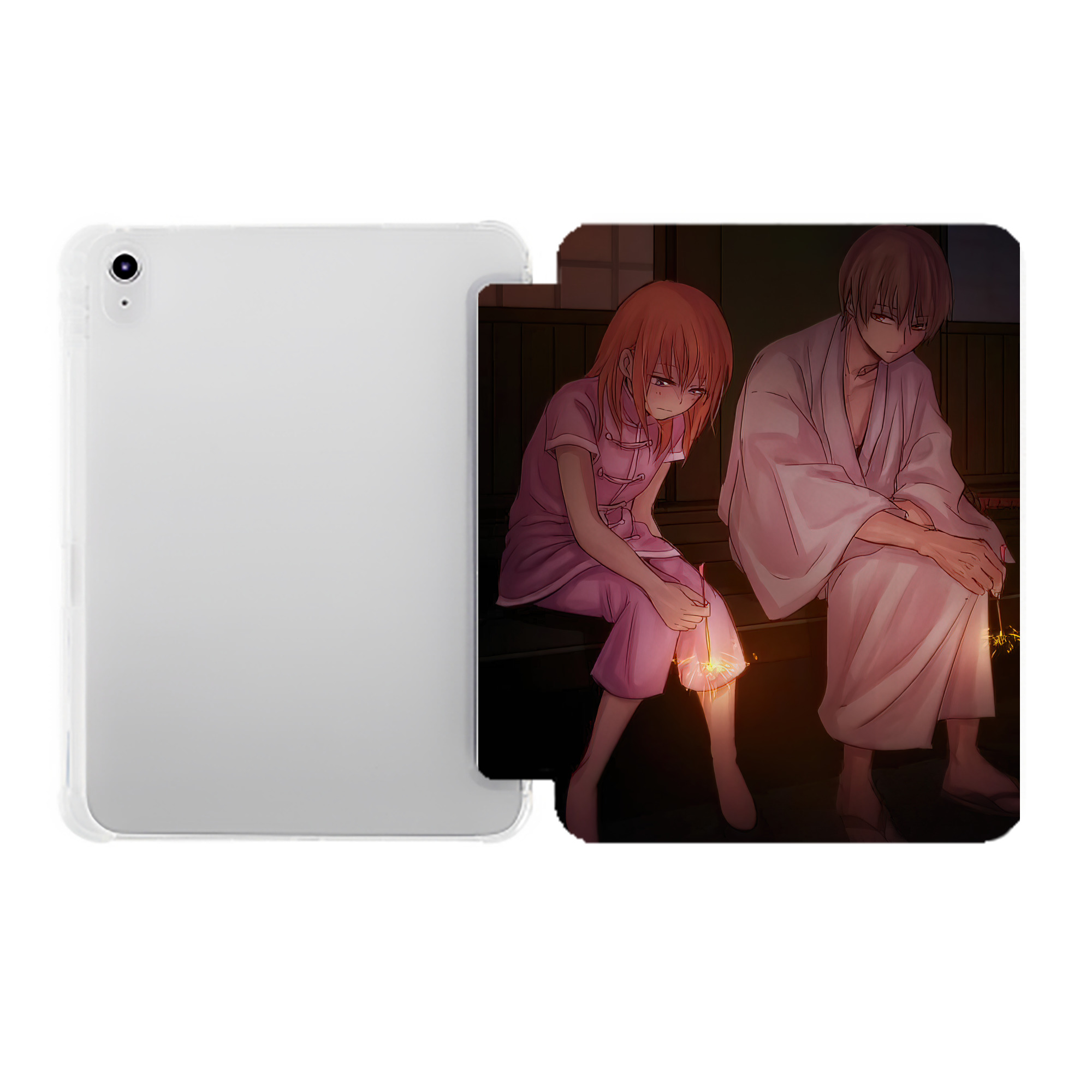 （画像用） ぎんたま 坂田銀時（さかたぎんとき） 神楽 志村新八（しむら しんぱち） GINTAMA Sakata Gintoki Kagura Shimura Shinpachi IPad ケース ペン収納付き 三つ折りスタンド PUレザー×シリコン 対応機種9.5/10.5/10.9インチ